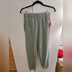 Free People Green and Pink Track Pants